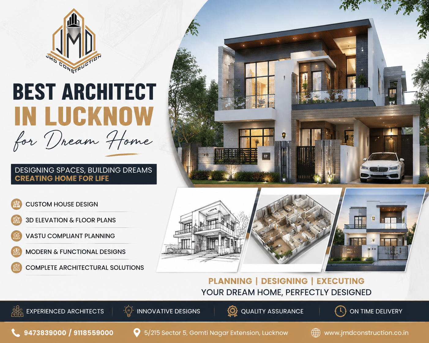 Best Architect in Lucknow for Dream Home - JMD Construction