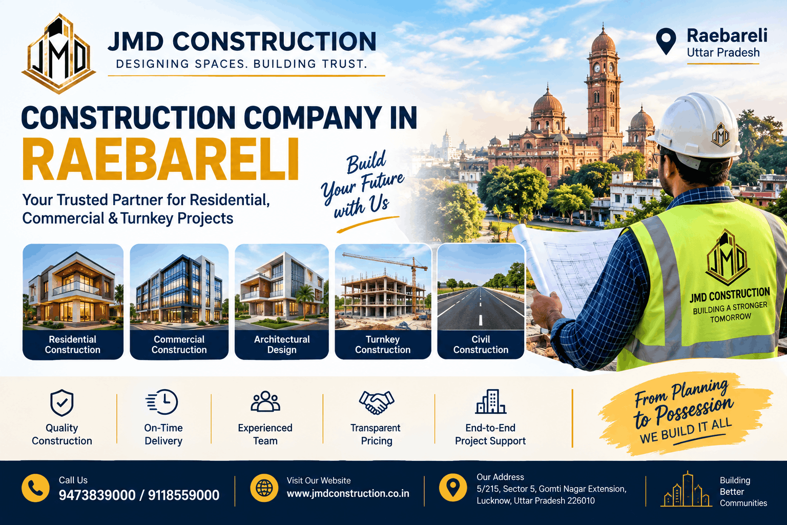 Construction Company in Raebareli – JMD Construction for Residential and Commercial Projects